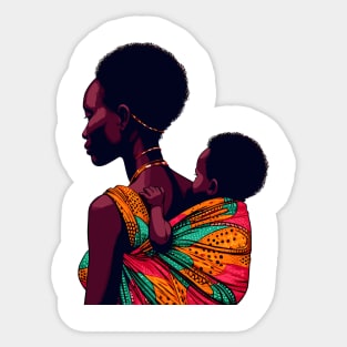 Afrocentric Mother And Baby Sticker